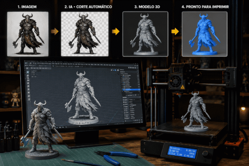 Da imagem à miniatura: o fluxo de IA que está acelerando a impressão 3D